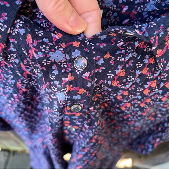 Mountain Khakis Wild Flower Pintuck Rayon Dress In Twilight Print Sz M - Picture 5 of 15